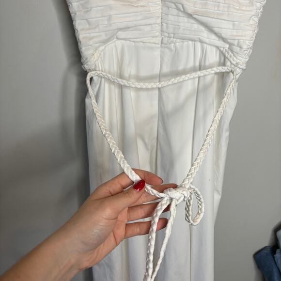 Veronica Beard Tucker Ruched Halter Midi-Dress - Picture 5 of 9